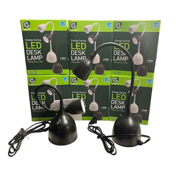 2 Pack-Greenlite - Energy Saving LED Flexible desk lamps. Brand new!  30,000hrs - Picture 2 of 8